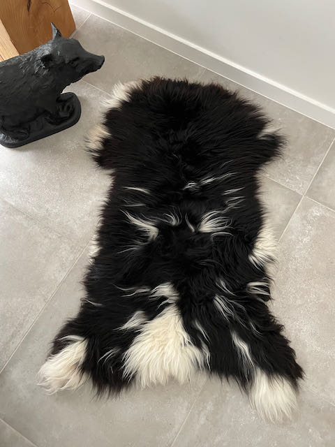 Zwart/wit Jacob schapenvacht