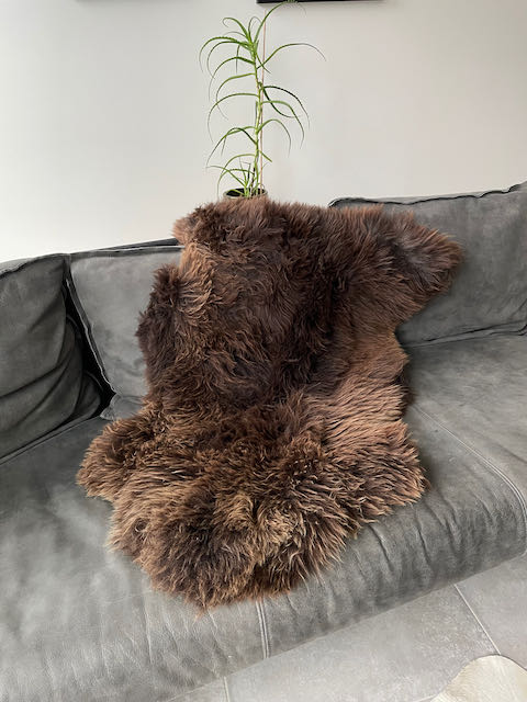 XXL bruin schapenvacht