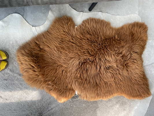 XL schapenvacht camel
