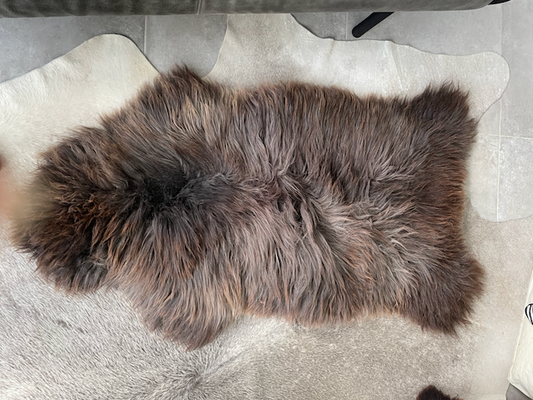XL bruin/ grijs schapenvacht