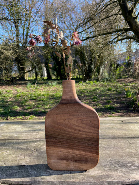 Vase for dried flowers. Technique Shou Sugi Ban.