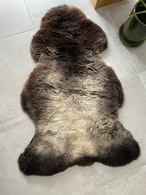 Bruin/ beige schapenvacht