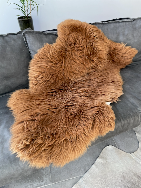 XL schapenvacht camel