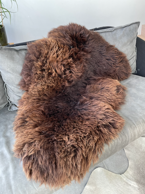XL bruin schapenvacht
