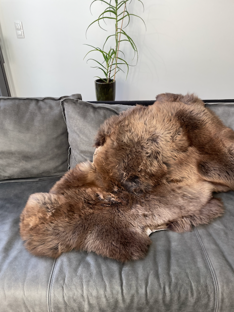 Large licht bruin schapenvacht