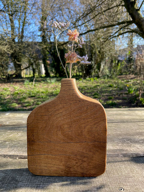 Vase for dried flowers. Technique Shou Sugi Ban